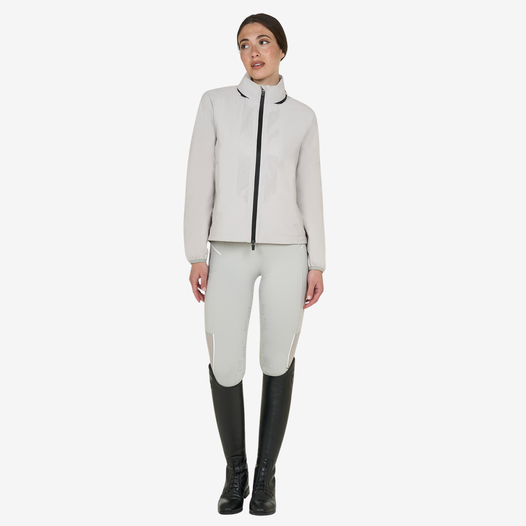 Equestro Women's Windbreaker Nylon Jacket, Harbor Mist