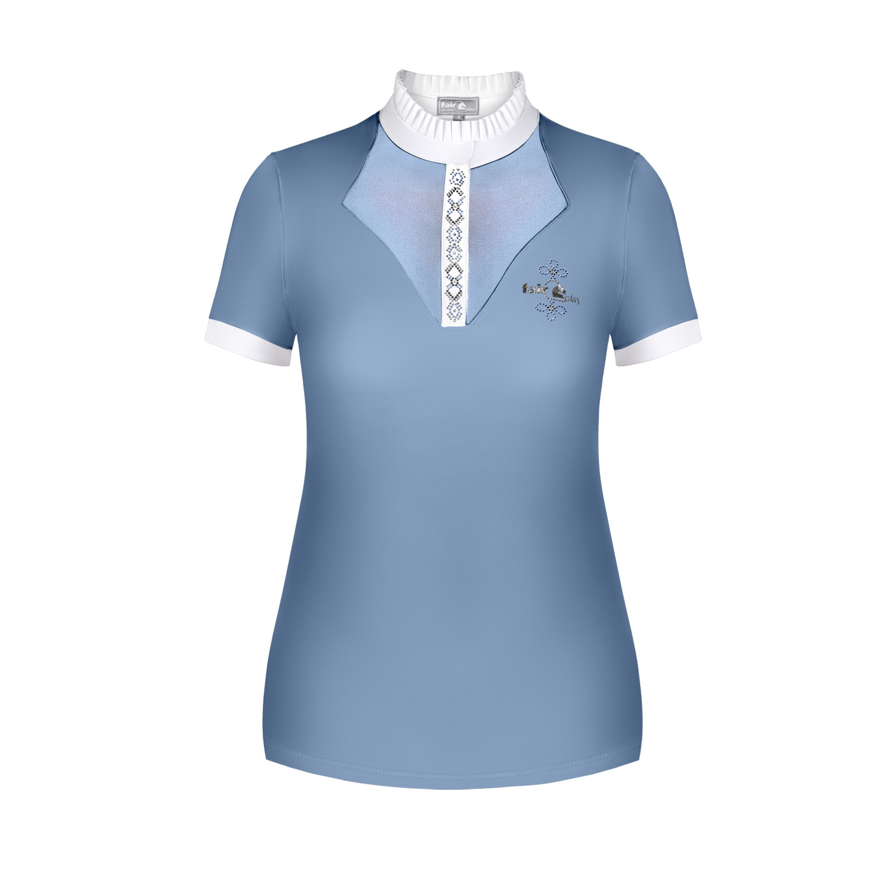 Fair Play Ladies Short Sleeve Competition Shirt SOPHIE, Misty Blue