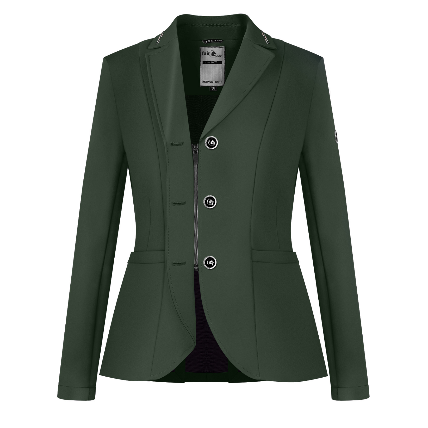 Fair Play Ladies Show Jacket NATALIE, Dark Sage – Dapper Horse Fair Play Ladies Show Jacket NATALIE, Dark Sage – Dapper Horse
