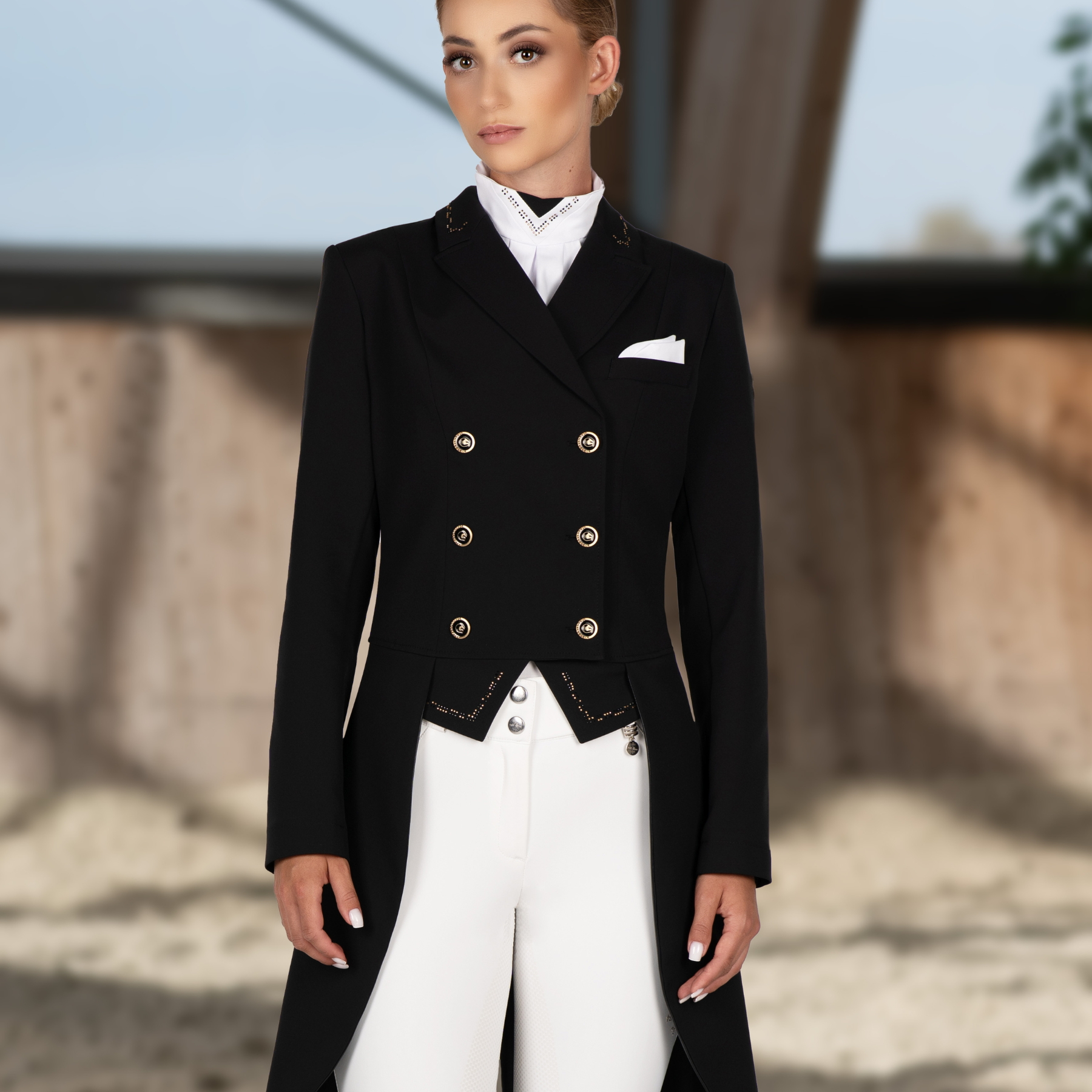 Fair Play Ladies Dressage Tailcoat NADINE Vintage Gold, Black