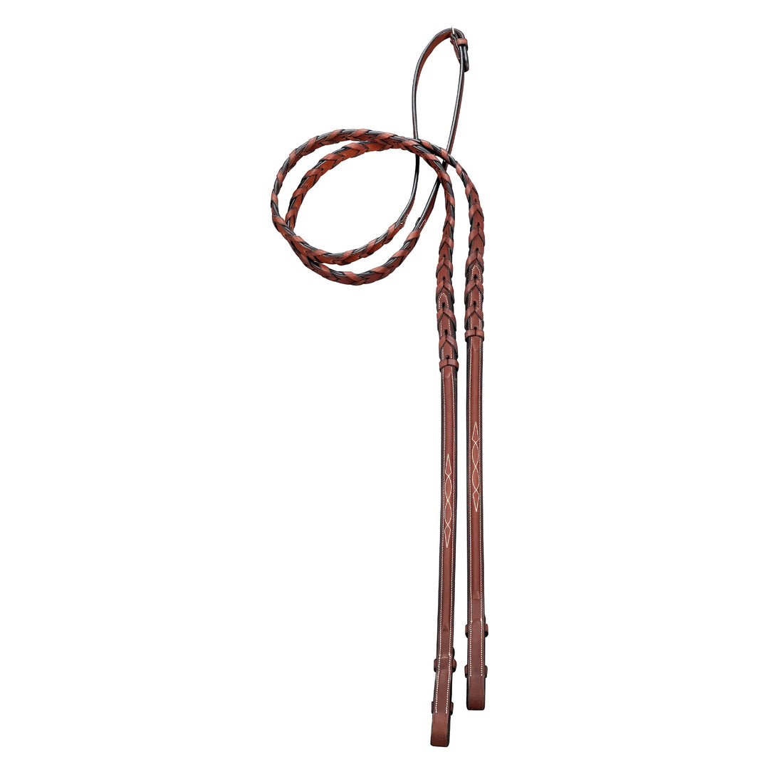 ADT Tribute Bridle w/Raised Fancy Laced Reins, Brown