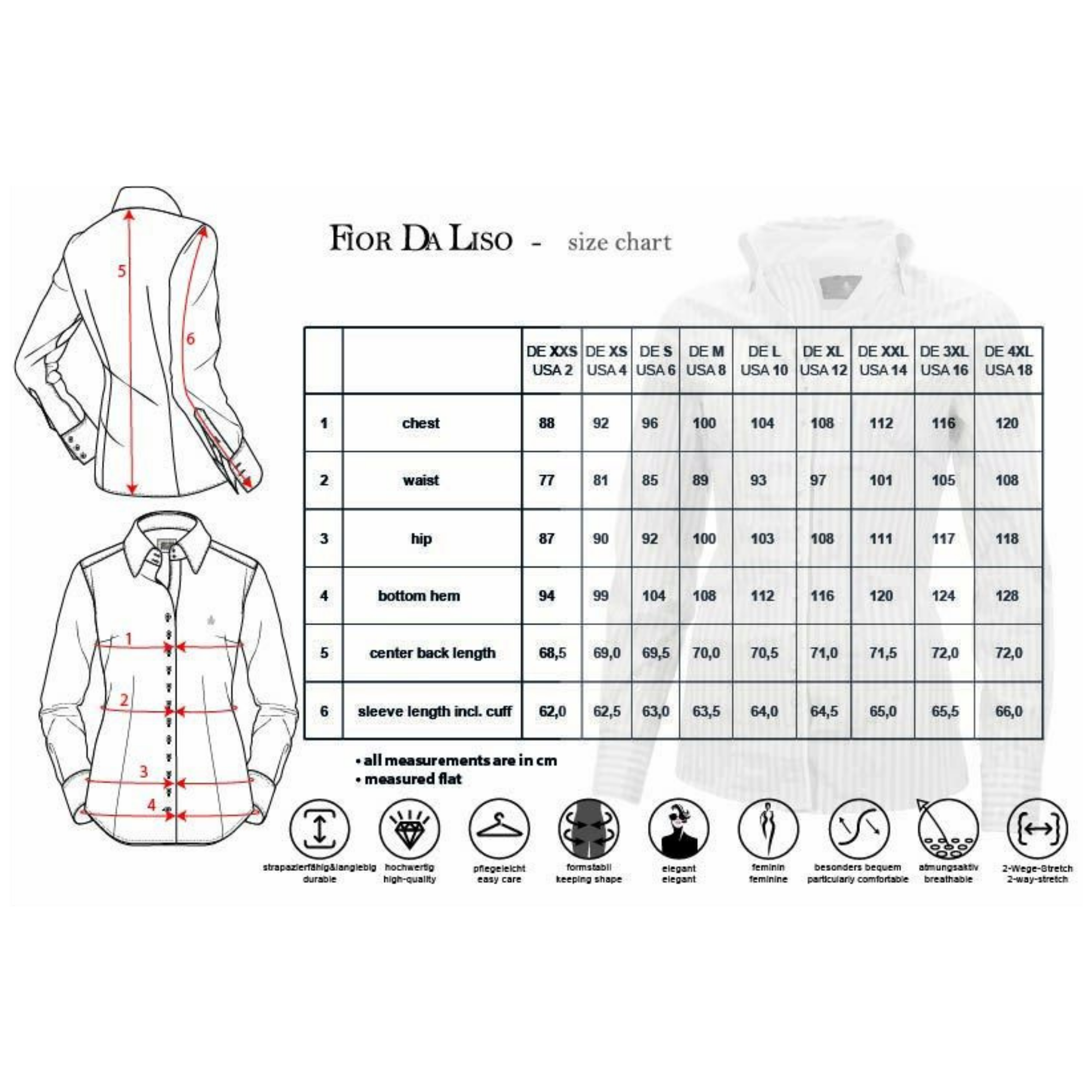 Fior da Liso Ladies Blouse Eleonora London B