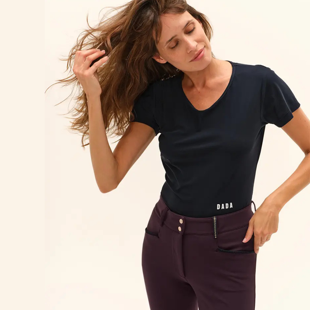 Dada Sport Giovani Grip Knee Grip Breeches, Dark Muscat