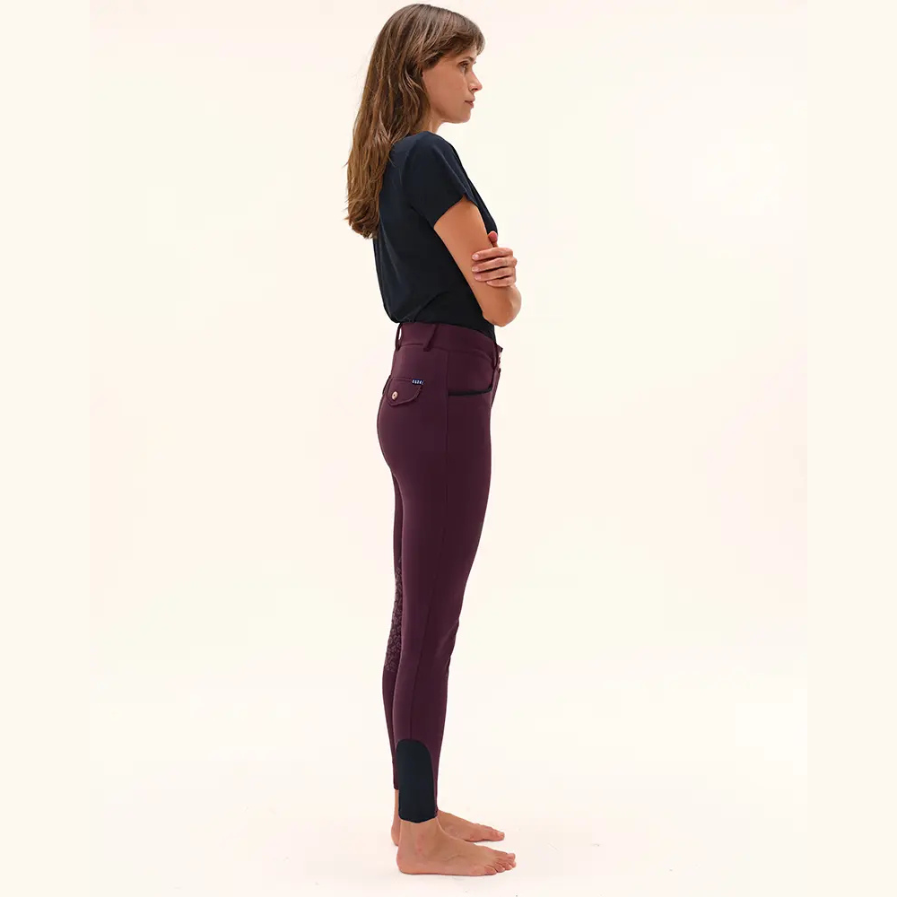 Dada Sport Giovani Grip Knee Grip Breeches, Dark Muscat