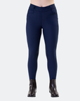 Horseware Easefit Hybrid Brushed Riding Tights Knee Grip, Navy