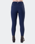 Horseware Easefit Hybrid Brushed Riding Tights Knee Grip, Navy