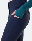 Horseware Flexfit Ladies Winter Breeches Knee Grip, Navy