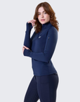 Horseware Strive Ladies Winter 1/4 Zip Training Shirt, Navy
