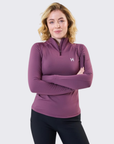 Horseware Strive Ladies Winter 1/4 Zip Training Shirt, Purple