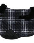 Sixteen Cypress Dressage Pad, Black Field Plaid & Merino Wool