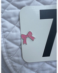 Dubois Cheval Pink Bow Number Pin Charms (x2)