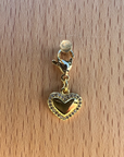 Dubois Cheval Sparkly Gold Heart Braid Charm (x1)