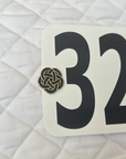 Dubois Cheval Black & Gold Celtic Knot Number Pin Charms