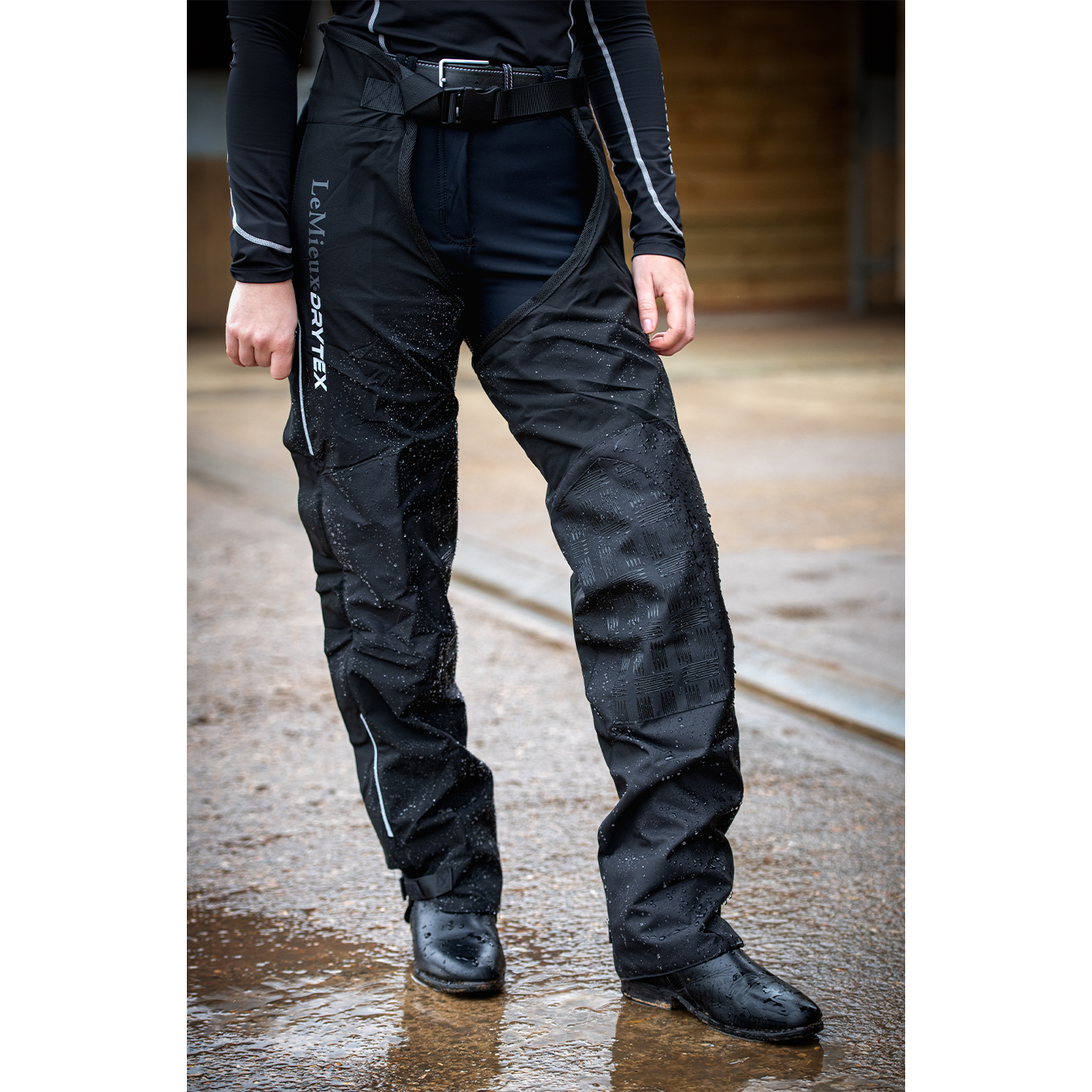 LeMieux Ladies Drytex Stormwear Waterproof Chaps, Black