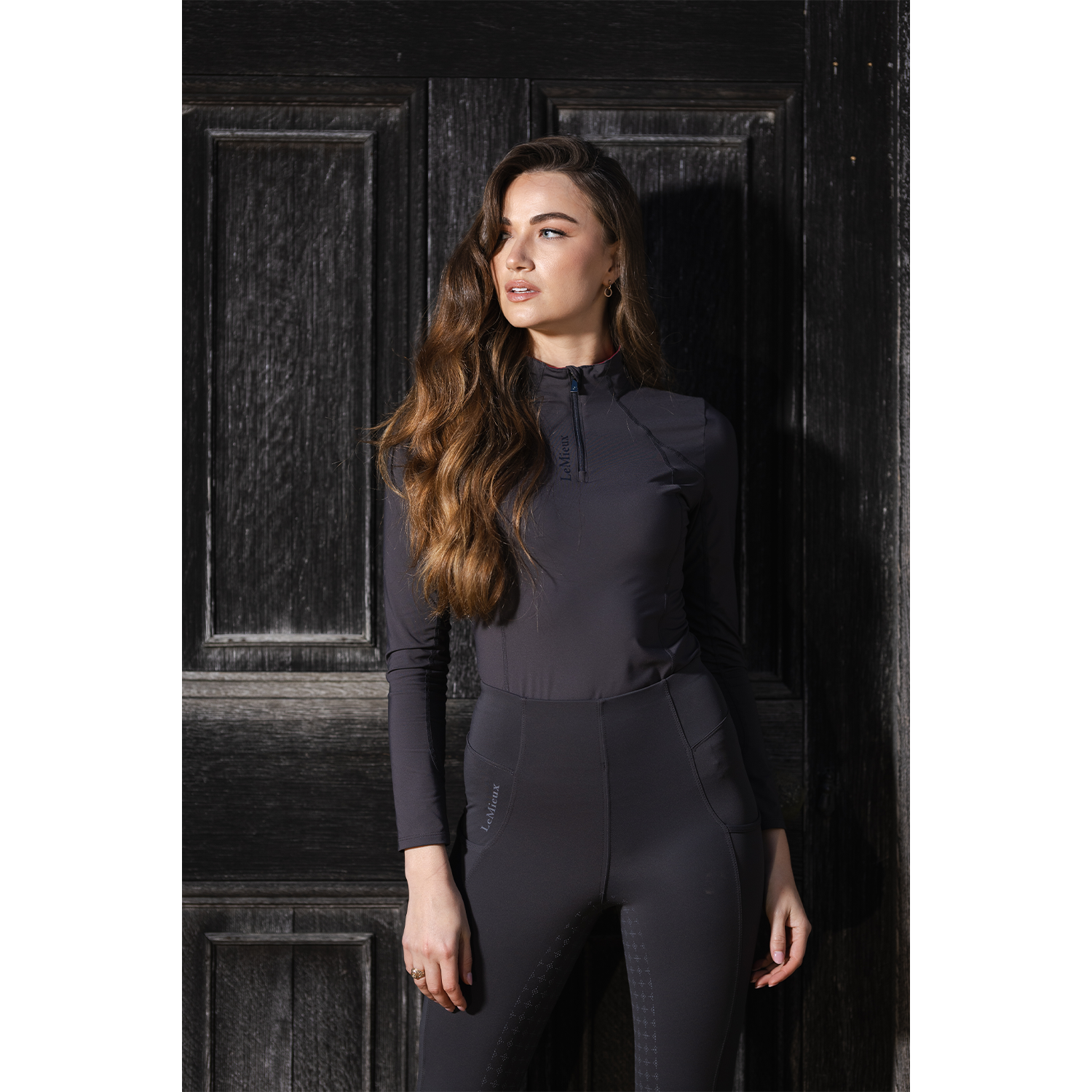 LeMieux Ladies Long Sleeve Classic Base Layer, Cinder