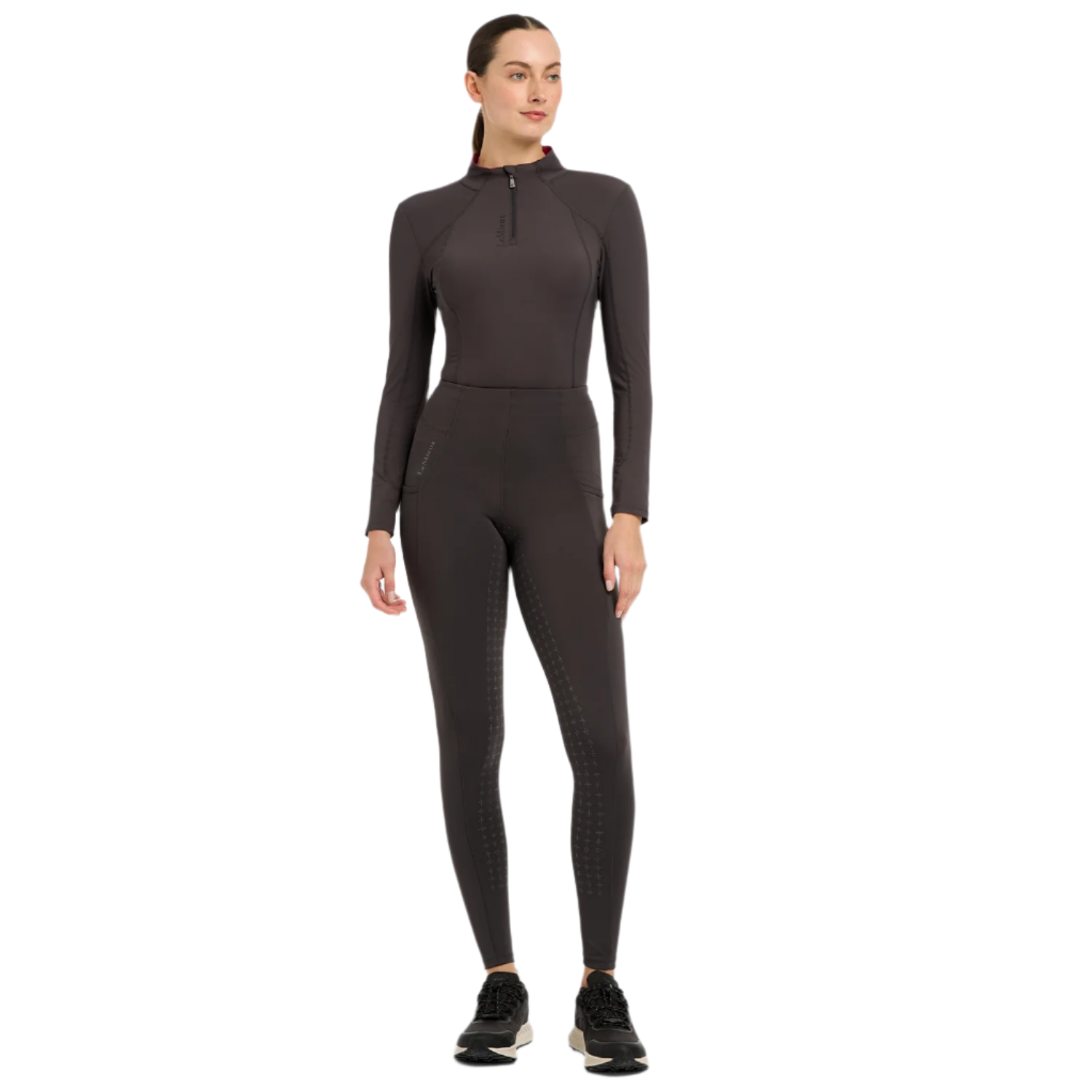 LeMieux Ladies Long Sleeve Classic Base Layer, Cinder