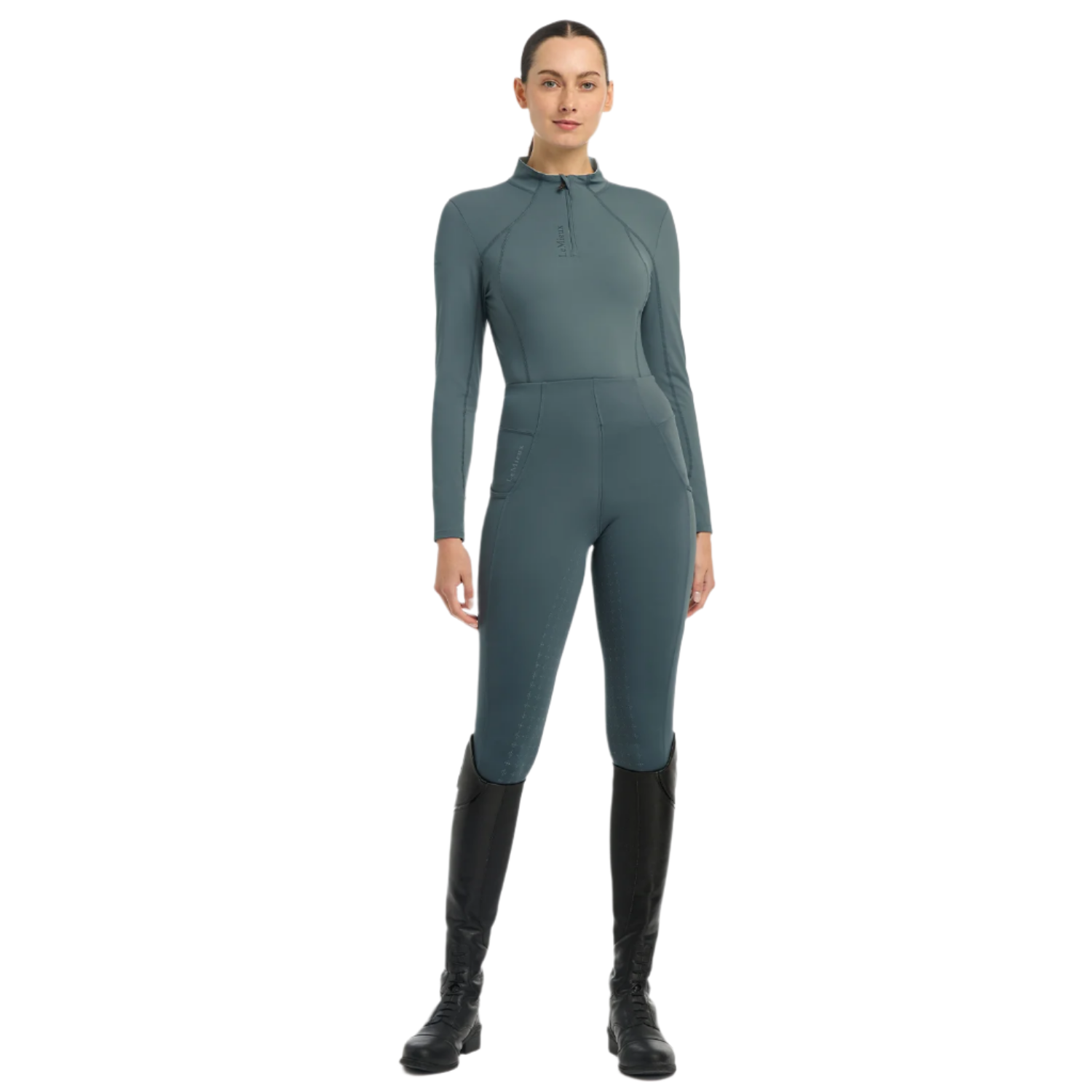 LeMieux Ladies Long Sleeve Classic Base Layer, Petrol