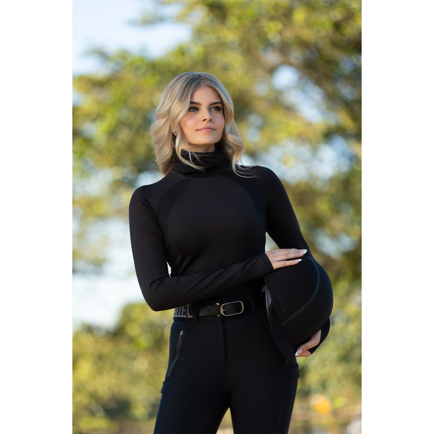 LeMieux Sara Snood Ladies Long Sleeve Base Layer, Black