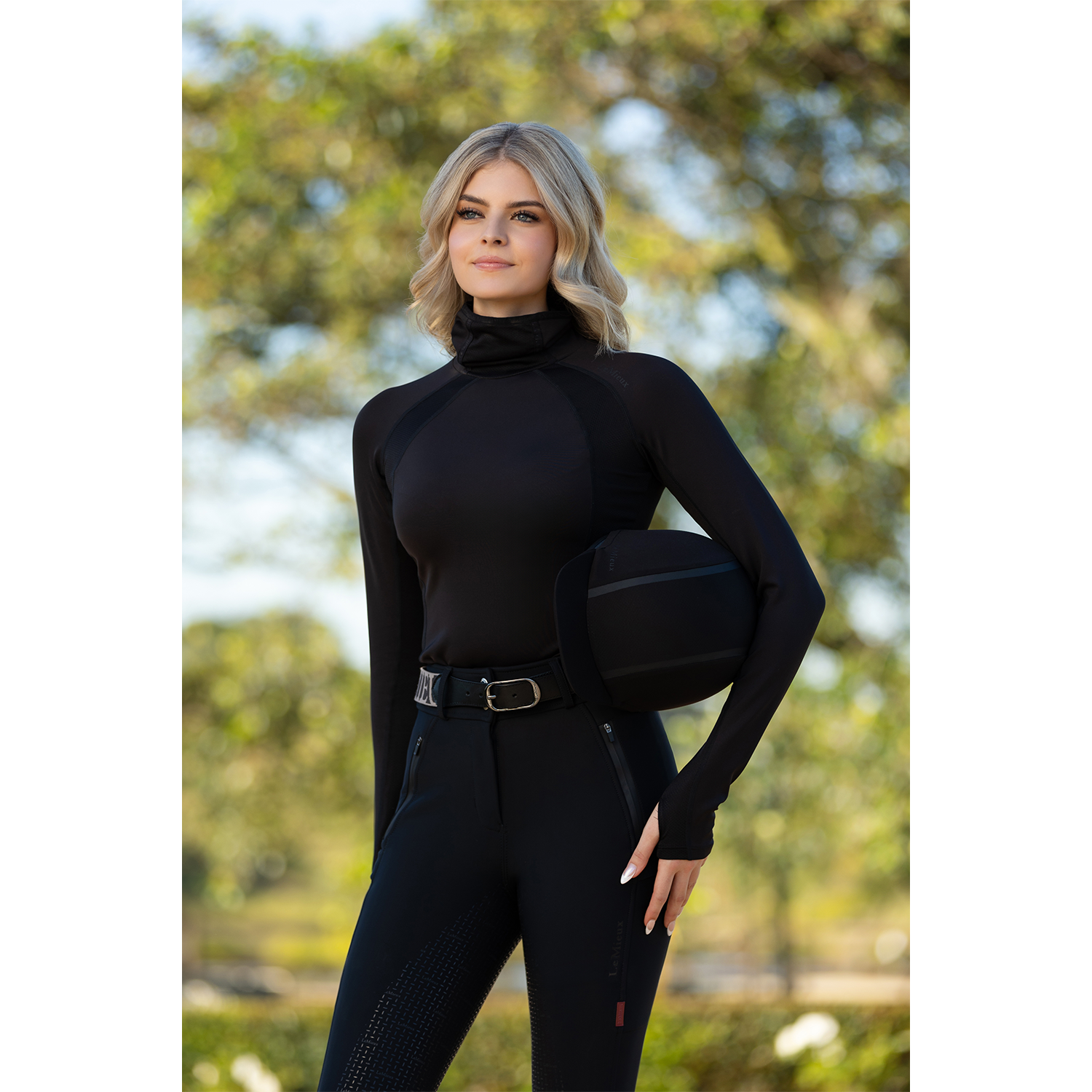 LeMieux Sara Snood Ladies Long Sleeve Base Layer, Black