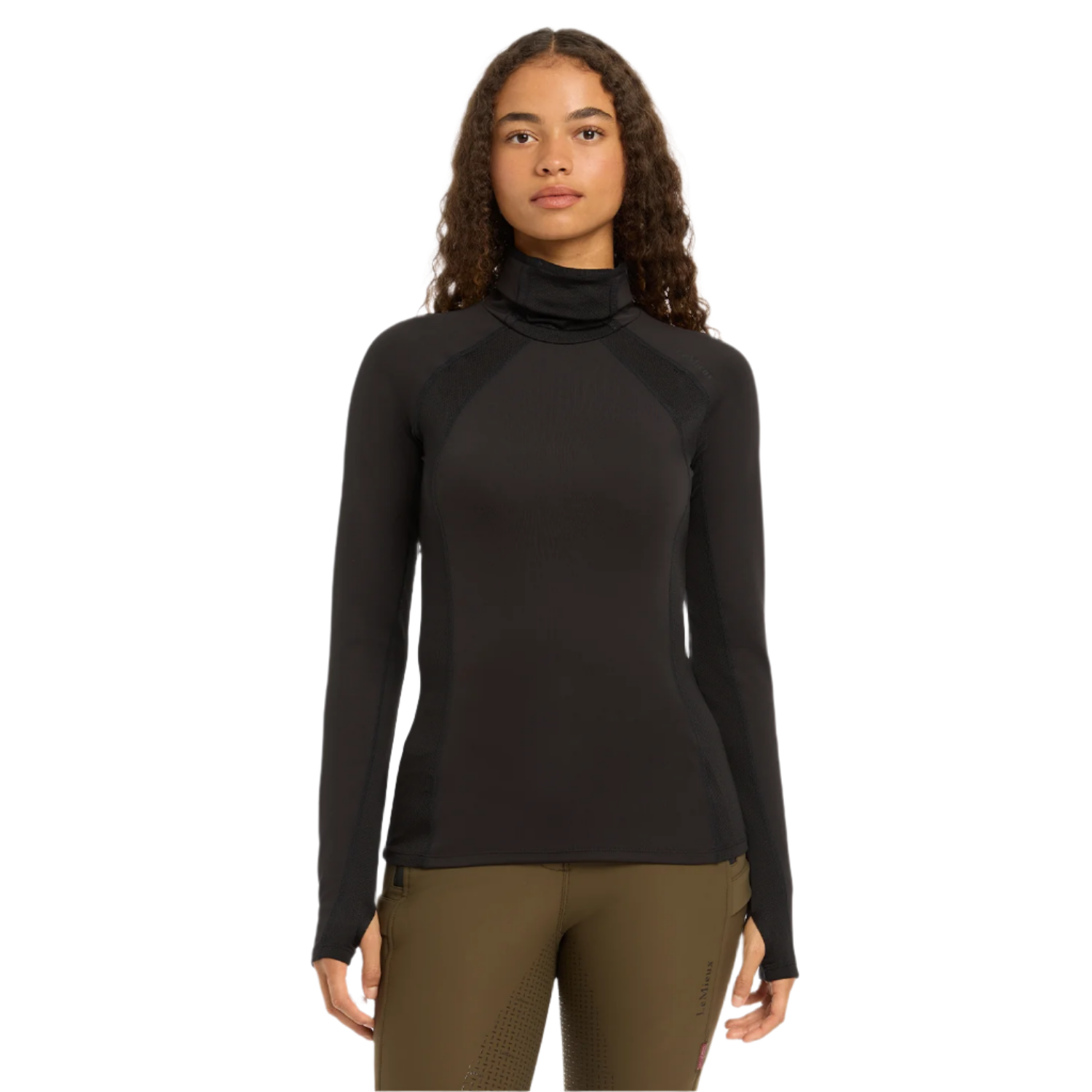 LeMieux Sara Snood Ladies Long Sleeve Base Layer, Black