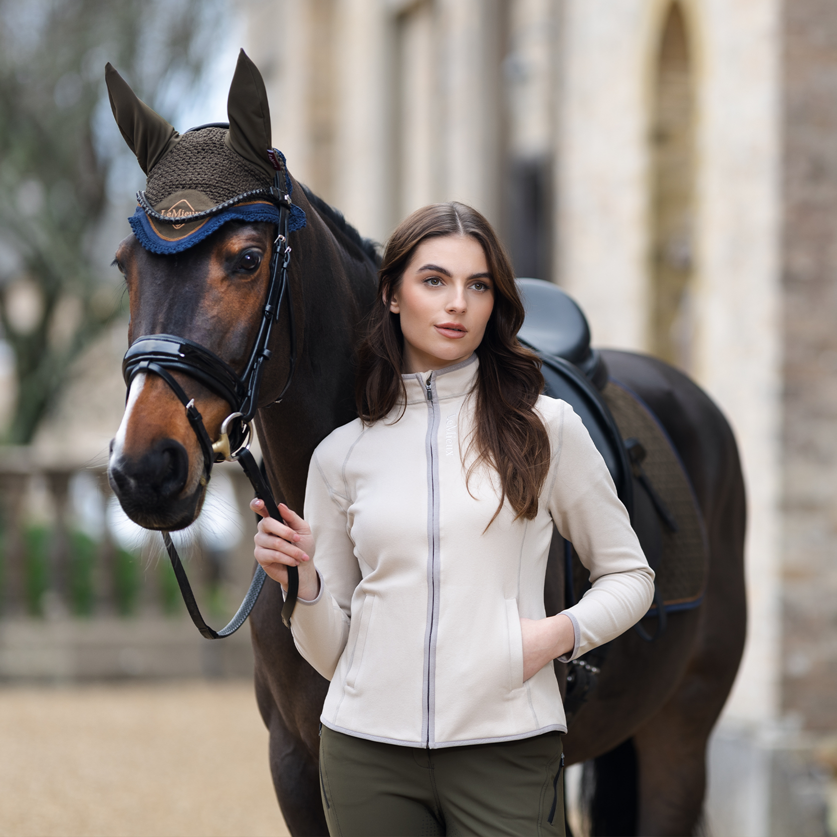 LeMieux Suede Dressage Saddle Pad, Alpine