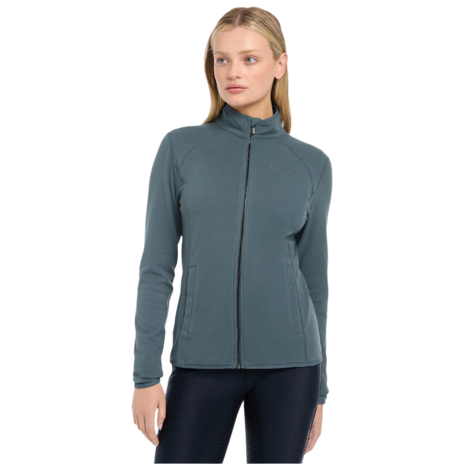 LeMieux Faye Ladies Long Sleeve Full Zip Sweatshirt, Petrol