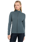 LeMieux Faye Ladies Long Sleeve Full Zip Sweatshirt, Petrol