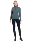 LeMieux Faye Ladies Long Sleeve Full Zip Sweatshirt, Petrol