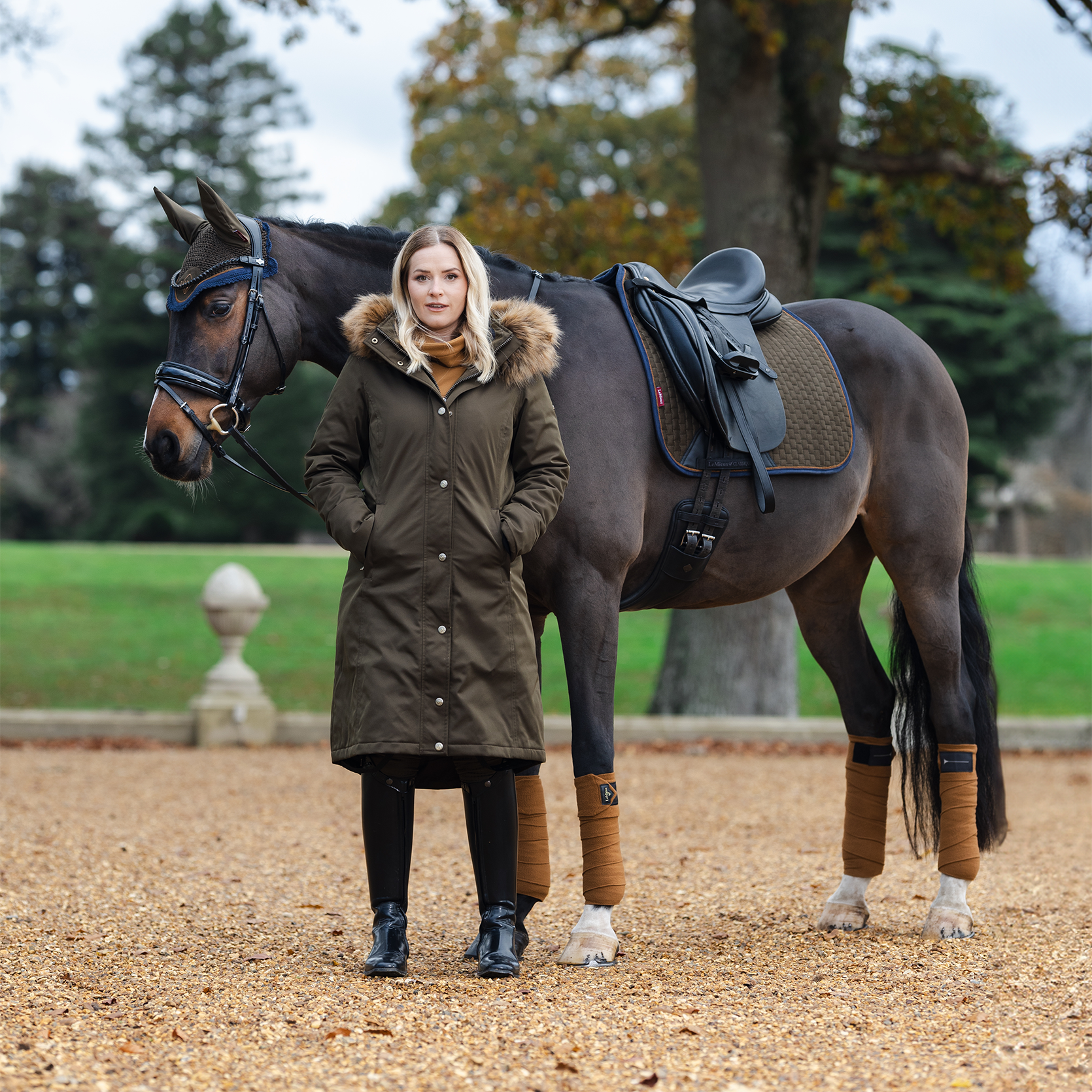 LeMieux Suede Dressage Saddle Pad, Alpine