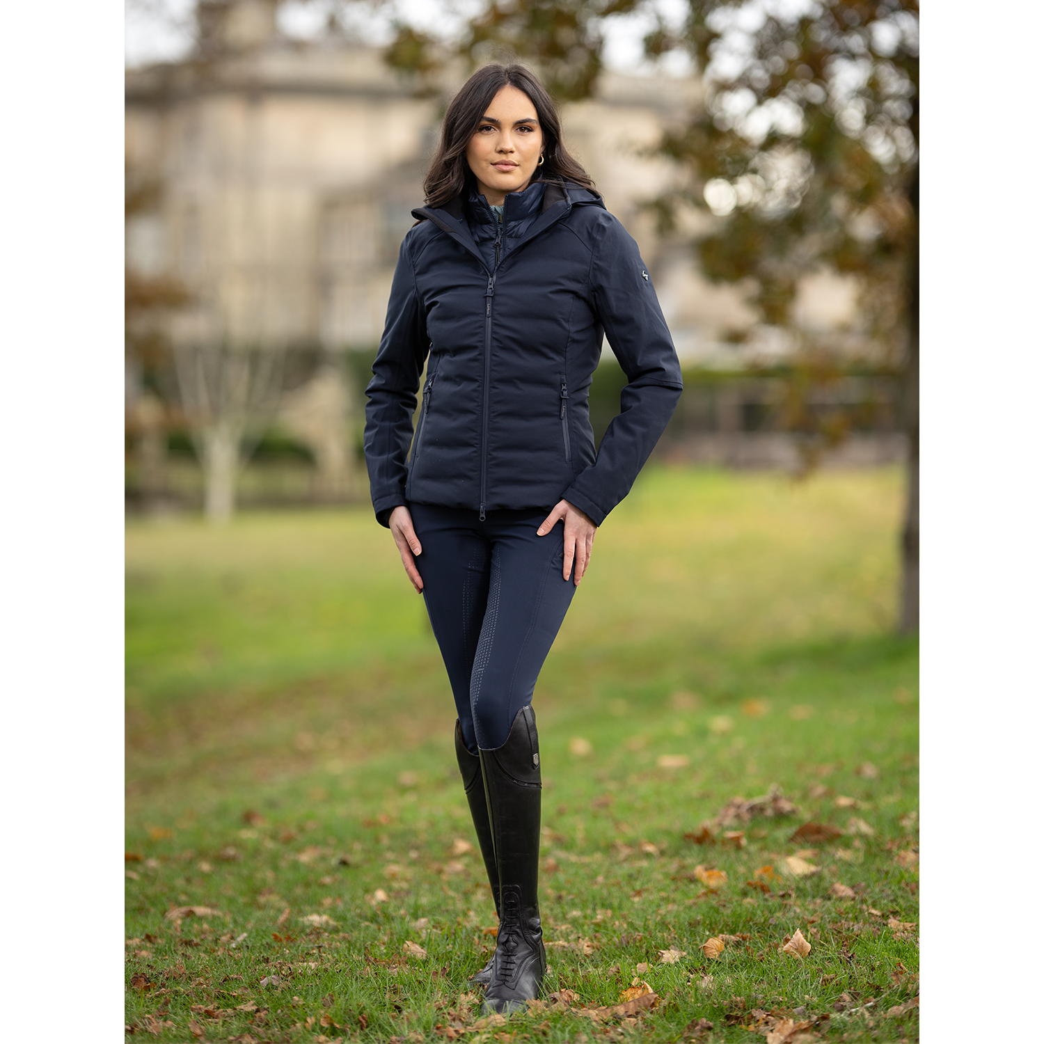 LeMieux Brooke Ladies Waterproof Hybrid Jacket, Navy