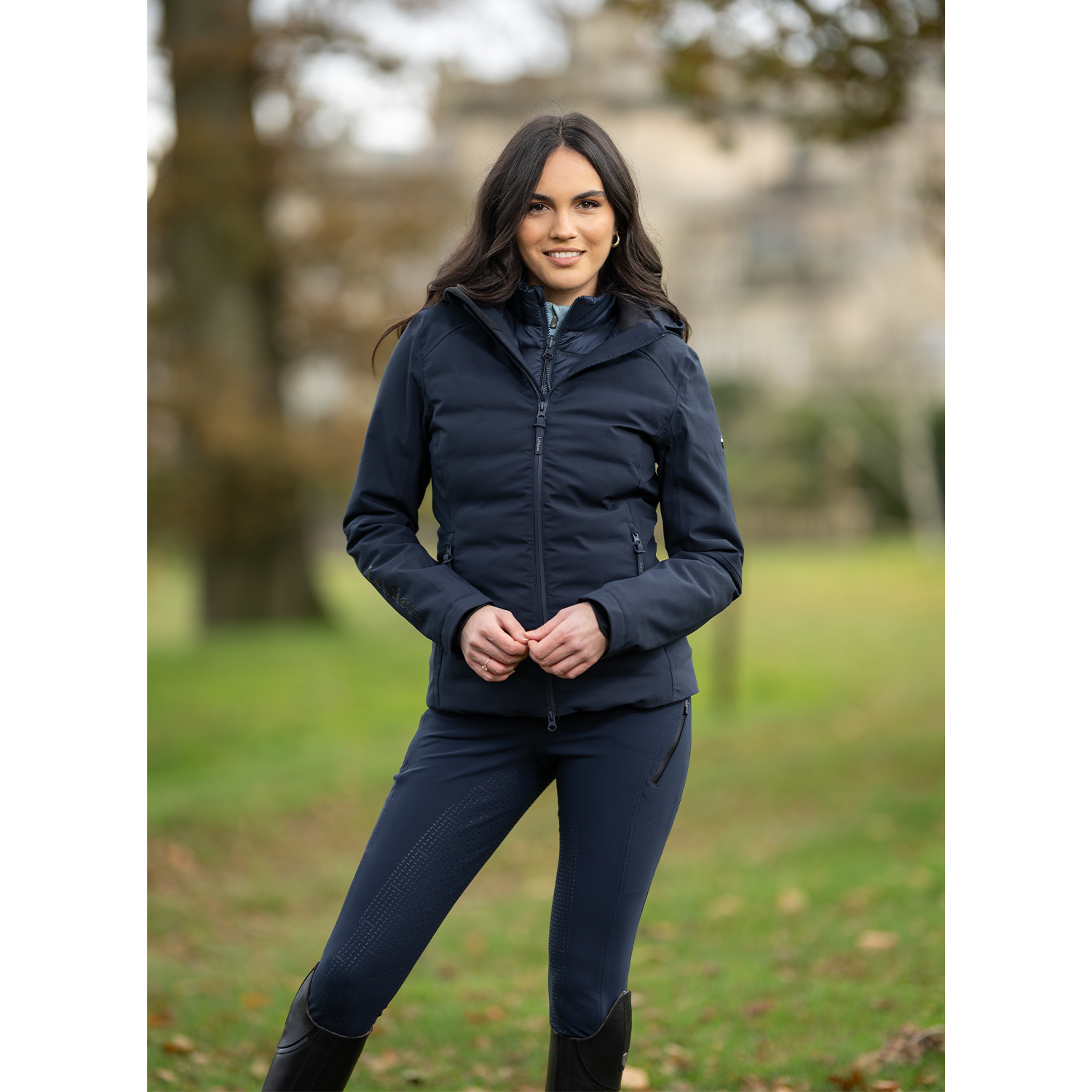 LeMieux Brooke Ladies Waterproof Hybrid Jacket, Navy