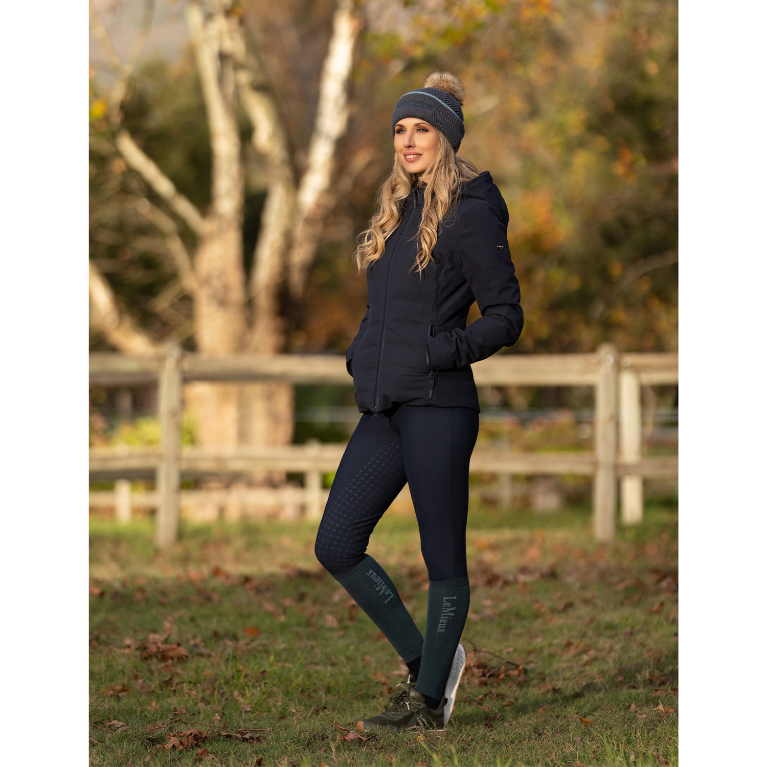 LeMieux Brooke Ladies Waterproof Hybrid Jacket, Navy