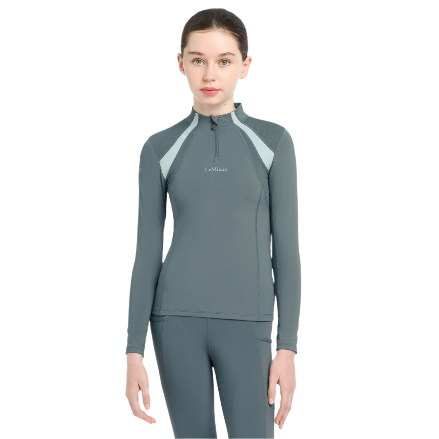 LeMieux Mia Young Rider Mesh Base Layer, Petrol