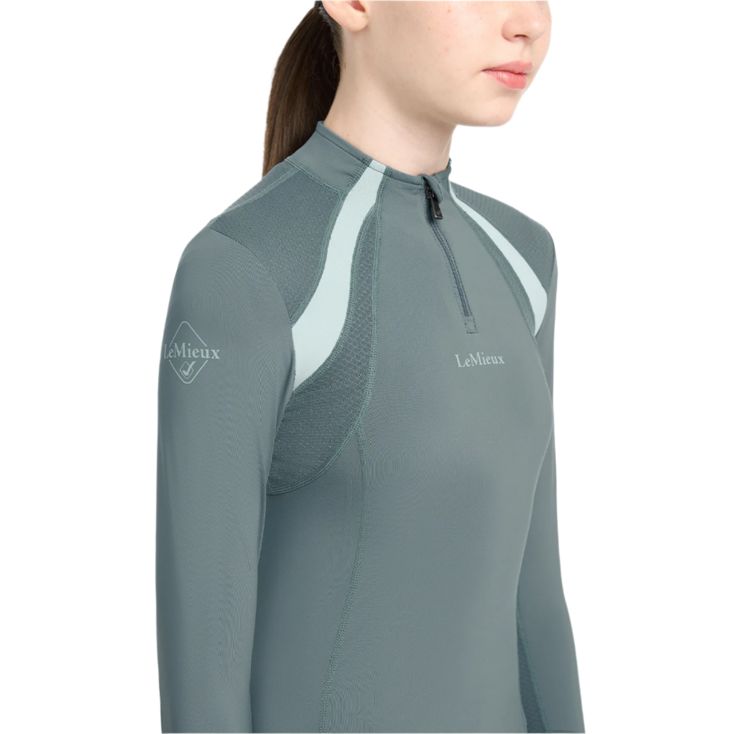 LeMieux Mia Young Rider Mesh Base Layer, Petrol