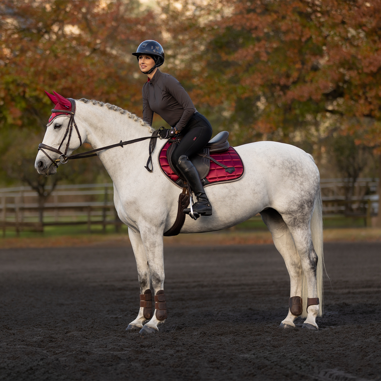 LeMieux Ladies Long Sleeve Classic Base Layer, Cinder