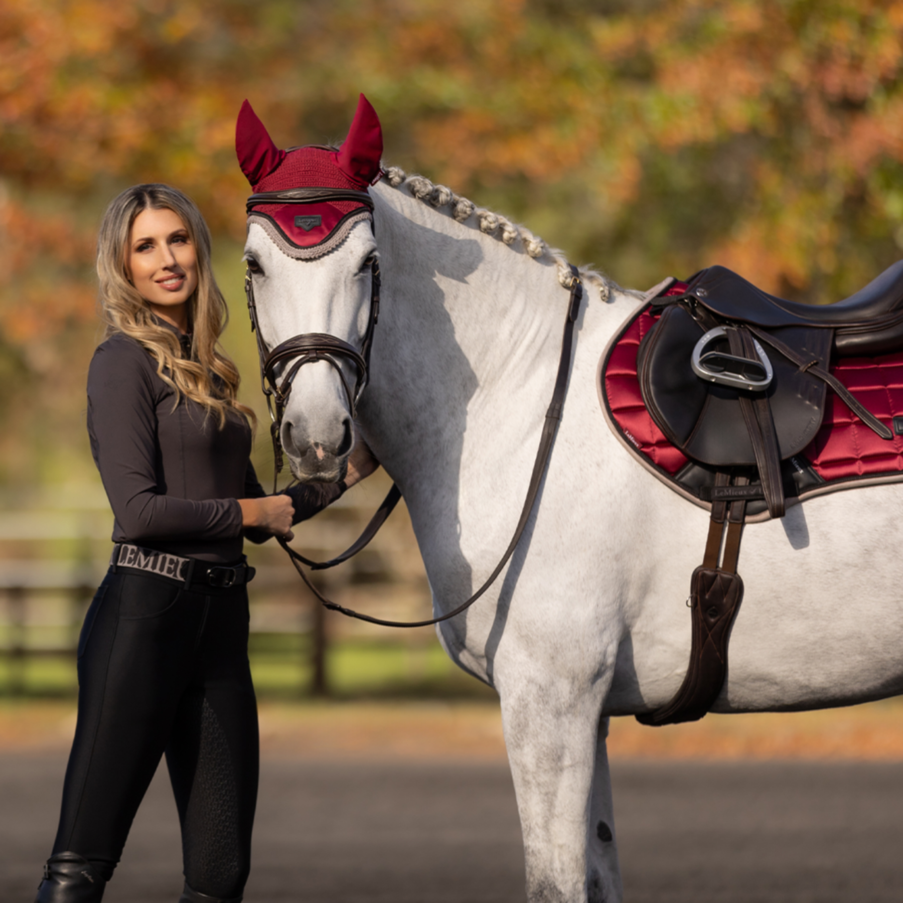 LeMieux Ladies Long Sleeve Classic Base Layer, Cinder