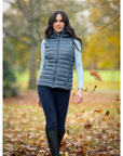 LeMieux Tilly Ladies Hooded Puffer Vest, Petrol