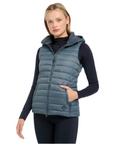 LeMieux Tilly Ladies Hooded Puffer Vest, Petrol