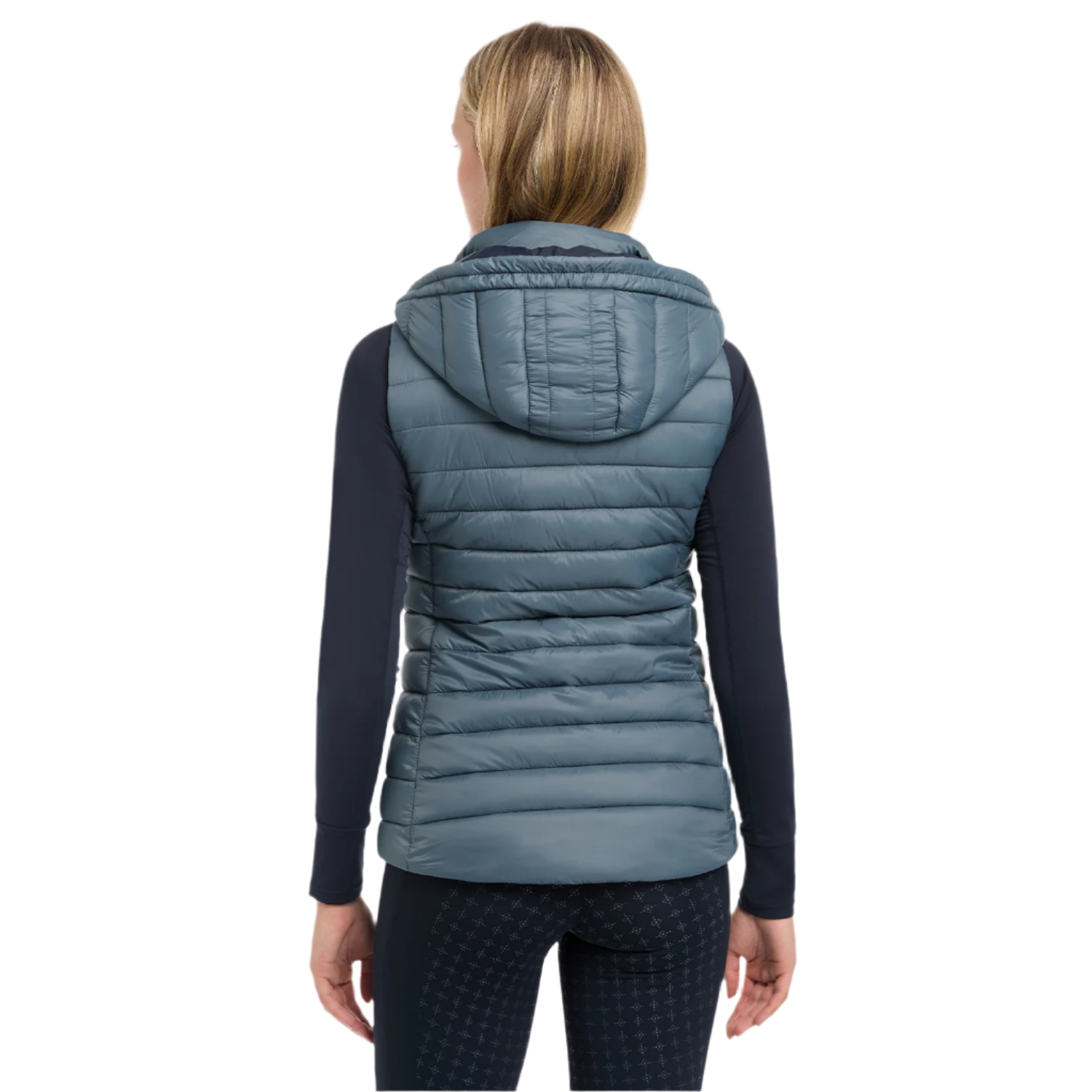 LeMieux Tilly Ladies Hooded Puffer Vest, Petrol