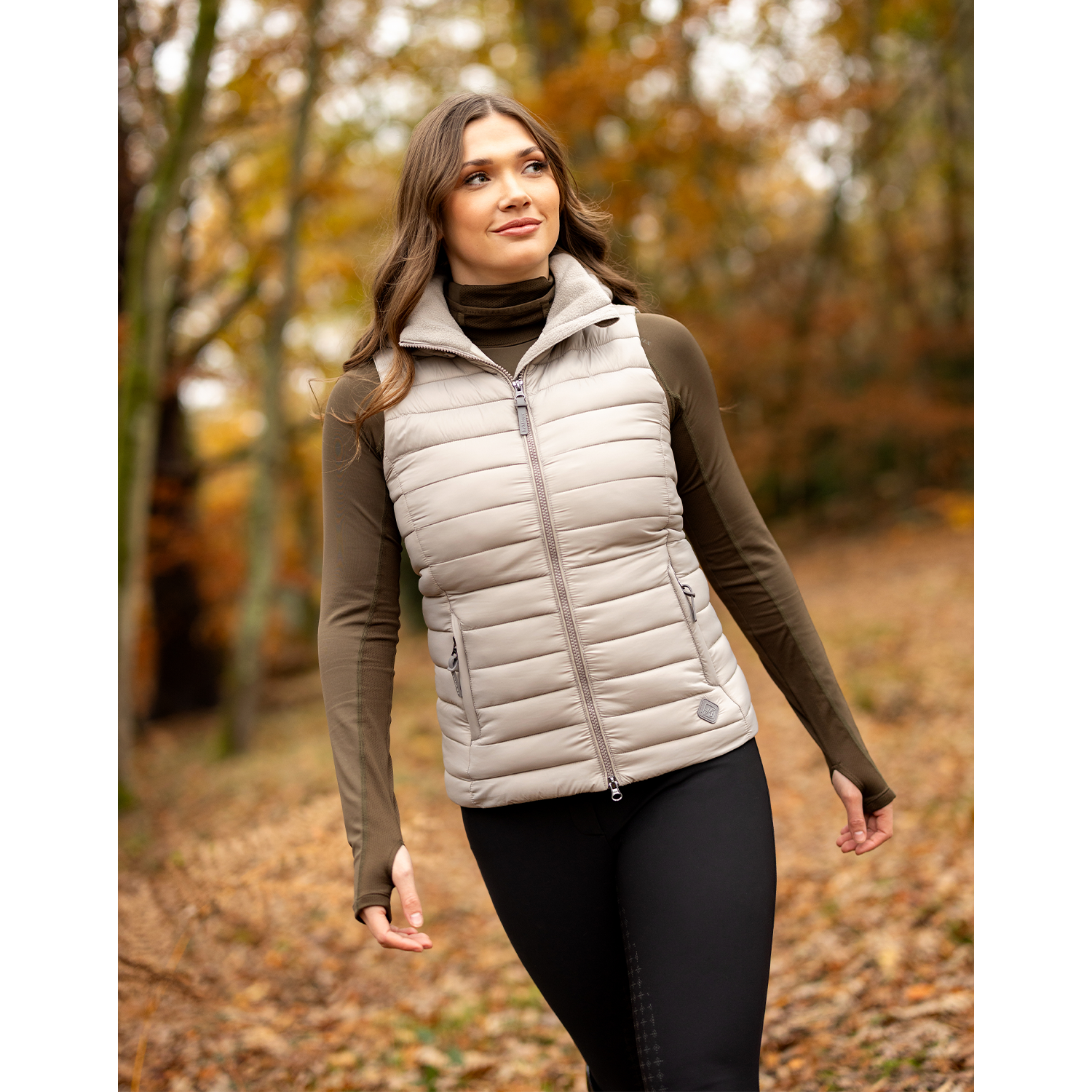 LeMieux Tilly Ladies Hooded Puffer Vest, Ash