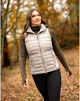 LeMieux Tilly Ladies Hooded Puffer Vest, Ash