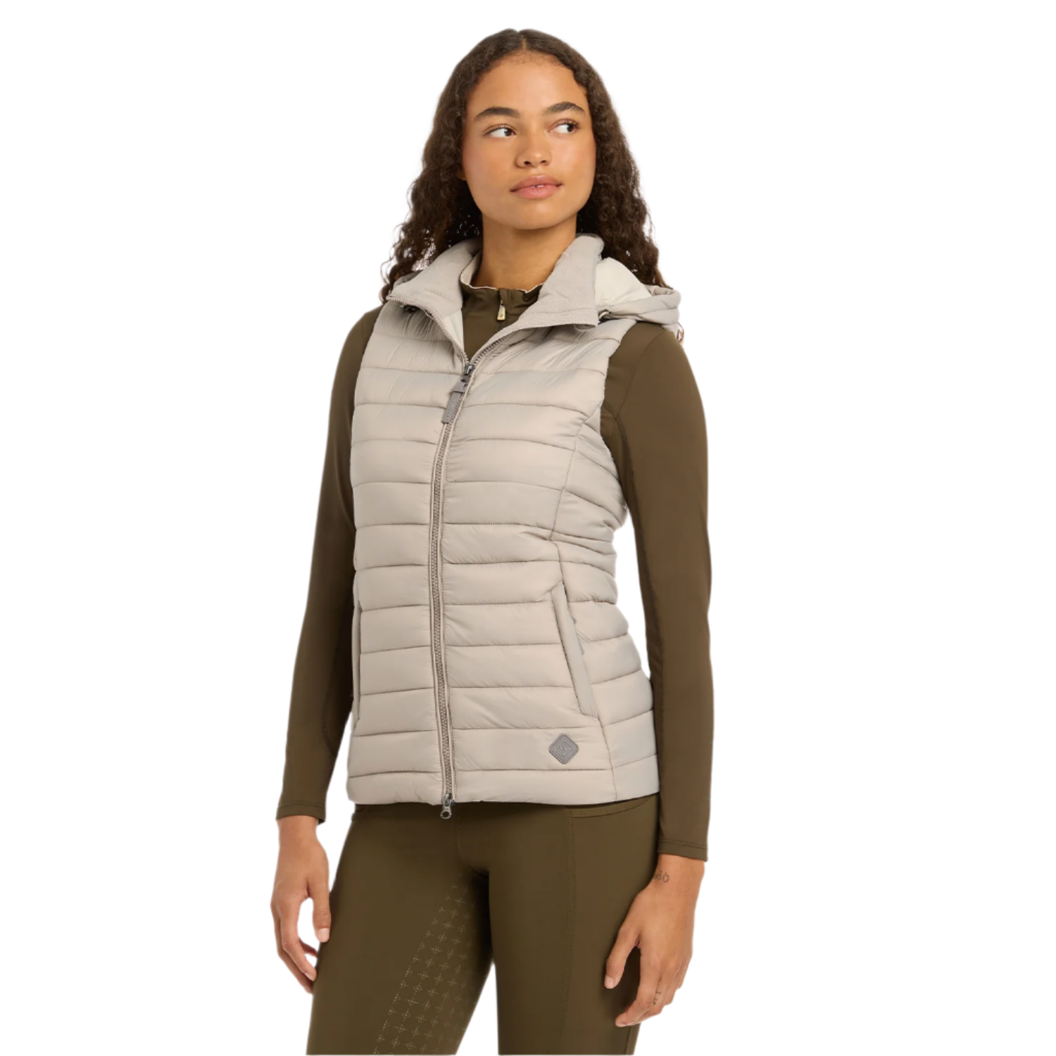 LeMieux Tilly Ladies Hooded Puffer Vest, Ash