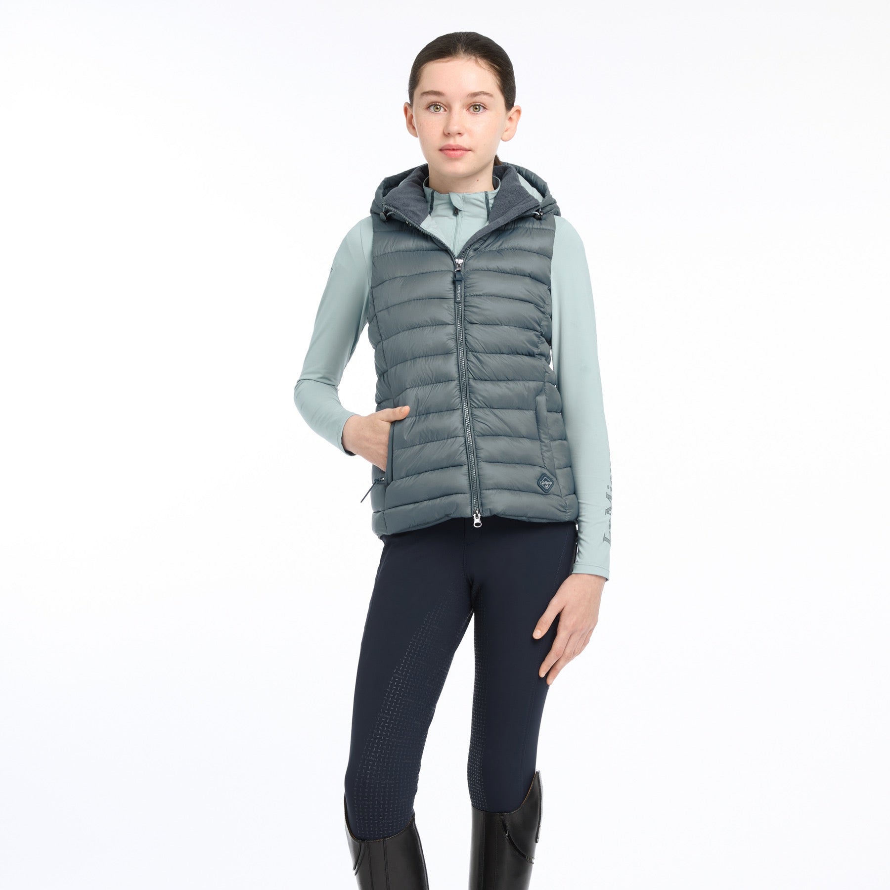 LeMieux Milly Young Rider Puffer Vest, Petrol