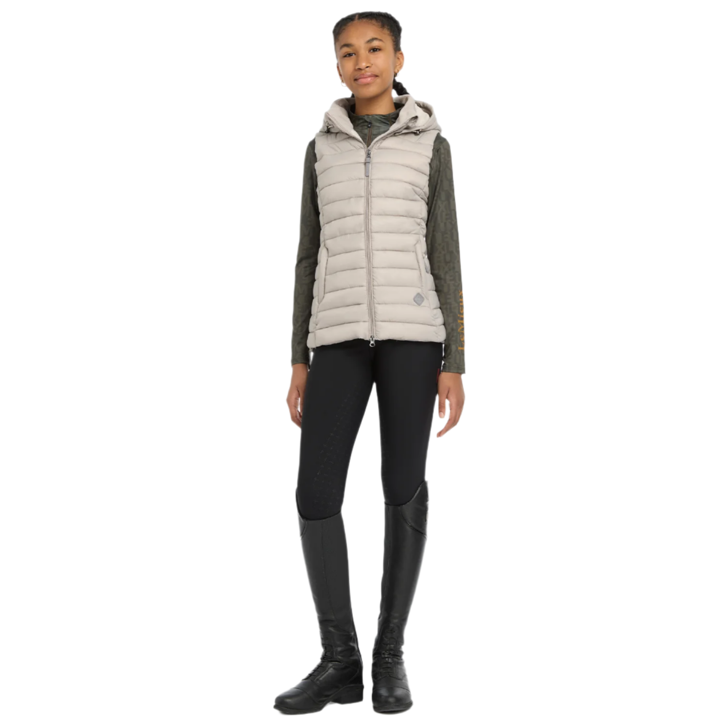 LeMieux Milly Young Rider Puffer Vest, Ash