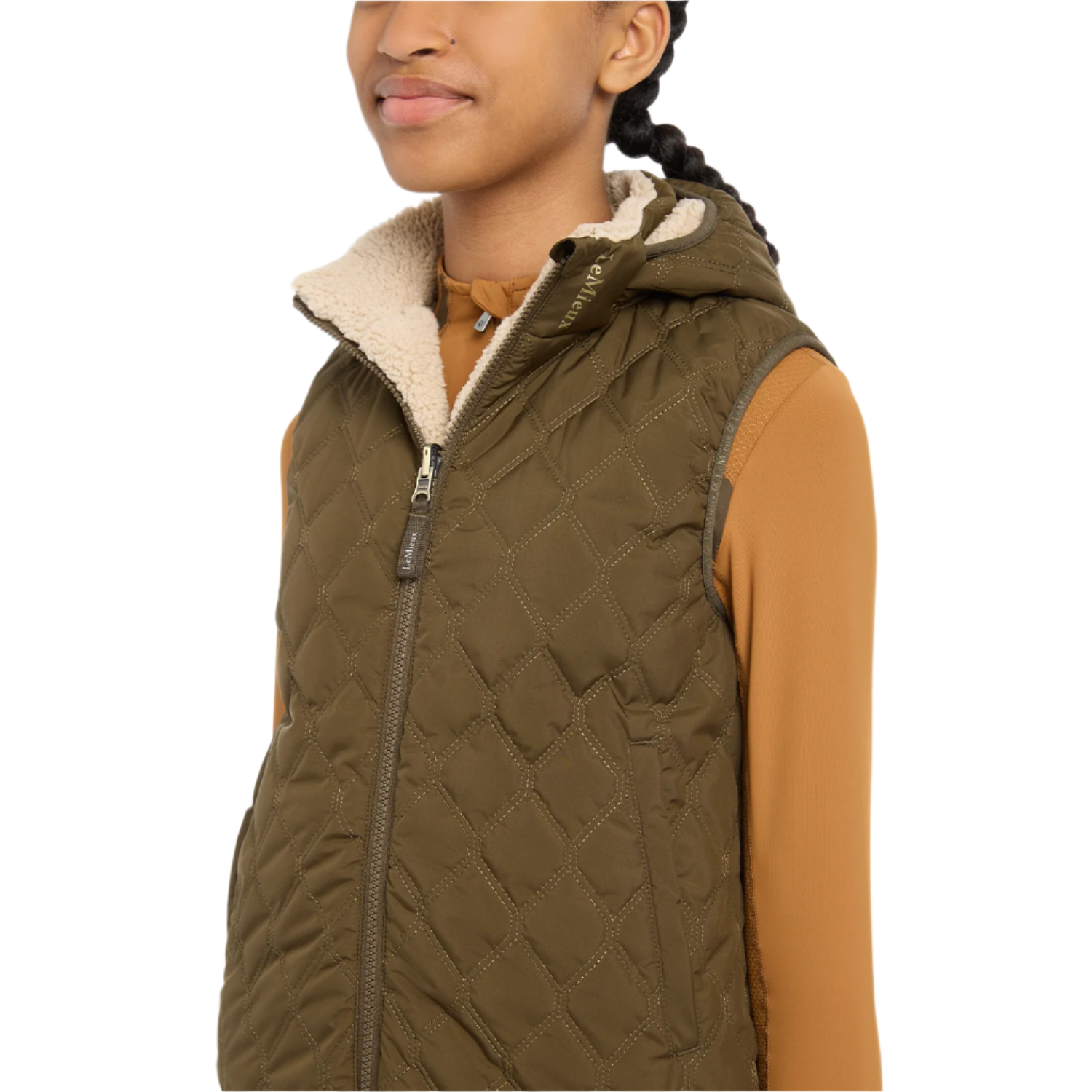 LeMieux Eloise Young Rider Reversible Winter Vest, Alpine