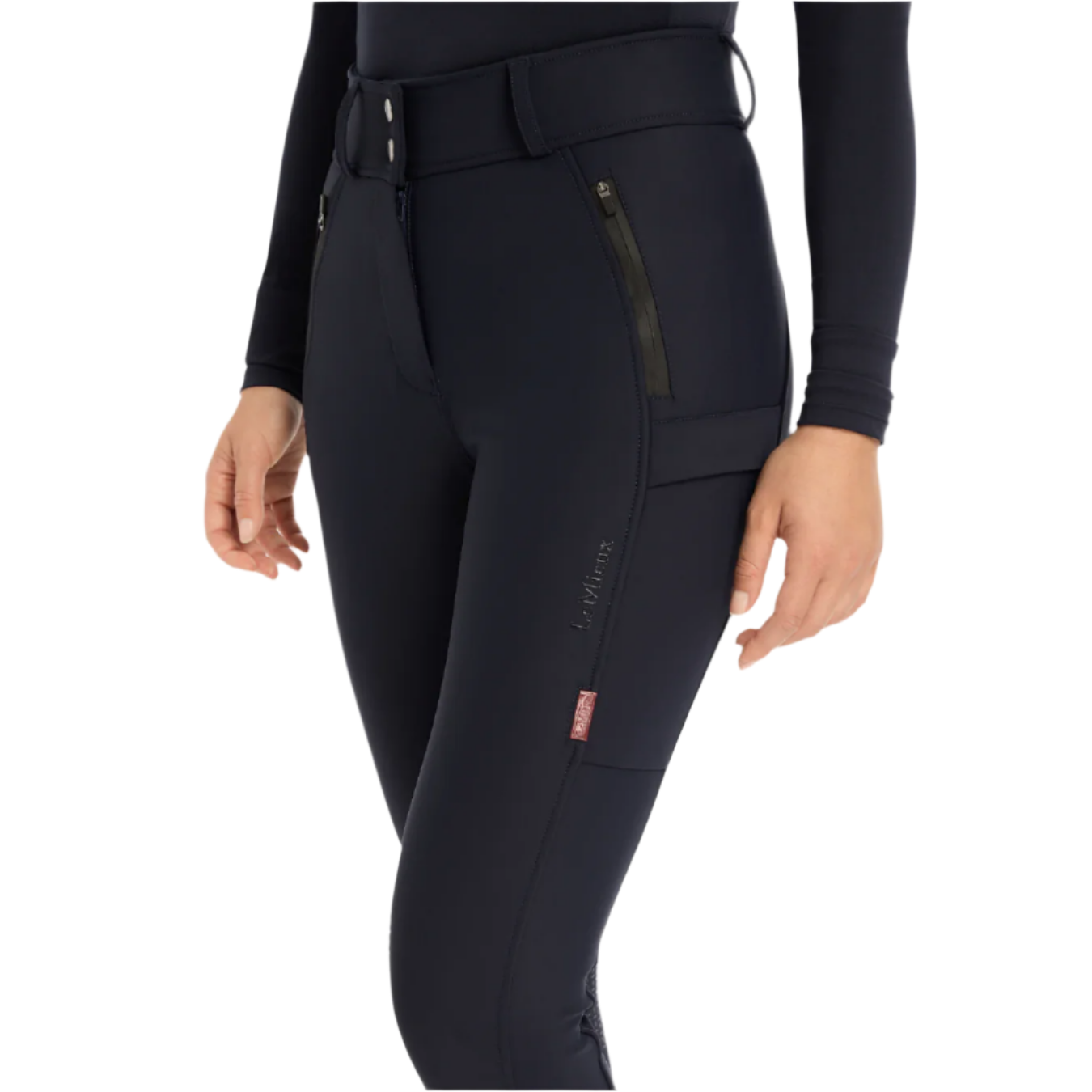 LeMieux Ladies Drytex Waterproof Knee Grip Breeches, Navy