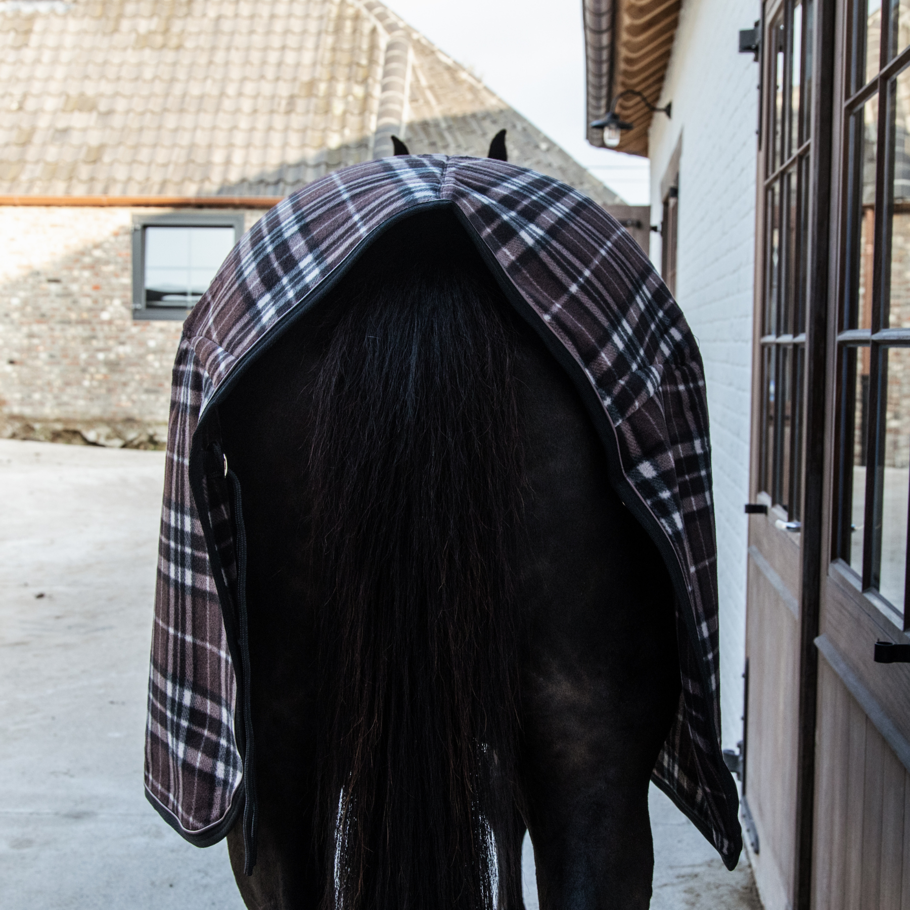 Kentucky Horsewear Fleece Rug Heavy, Check Printing Brown