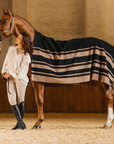 Kentucky Horsewear Heavy Fleece Rug Square Stripes, Brown/Beige