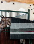 Kentucky Horsewear Heavy Fleece Rug Square Stripes, Black/Grey