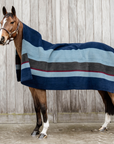 Kentucky Horsewear Heavy Fleece Rug Square Stripes, Navy/Grey